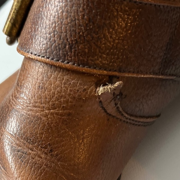 Vintage 1960s Tan Leather Bata Monk Boots - Picture 10 of 11